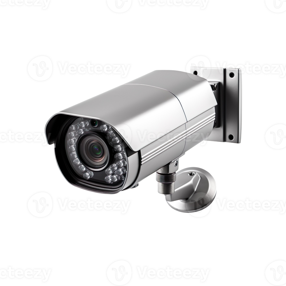 Wall Mount CCTV Security Camera isolated on transparent background png