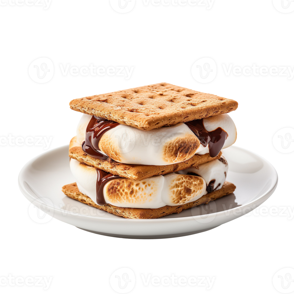 Smore On A Plate isolated on transparent background png