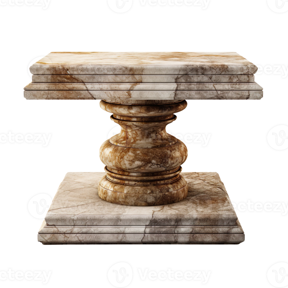Stone pedestal isolated on transparent background png