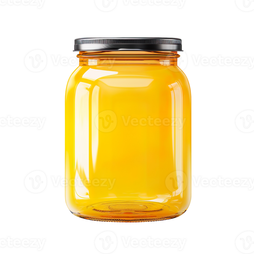 yellow glass jar isolated on transparent background png