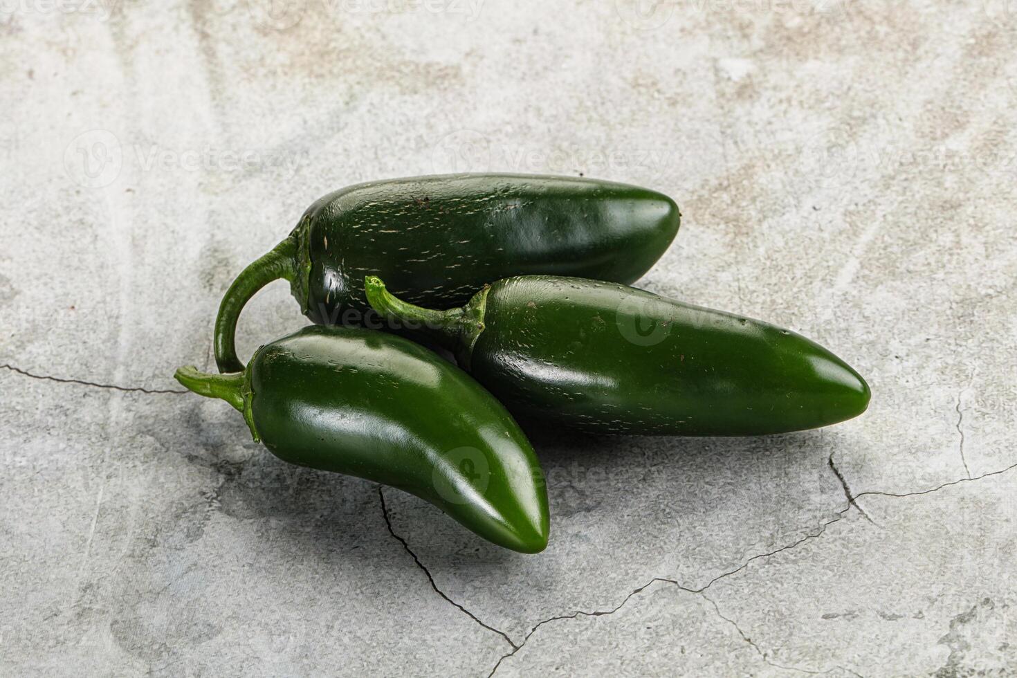 Raw green Mexican jalapeno pepper photo