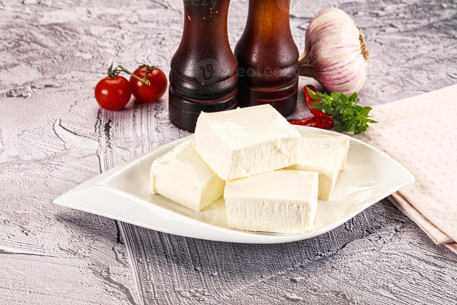 Greek traditional cuisine - Feta cheese photo