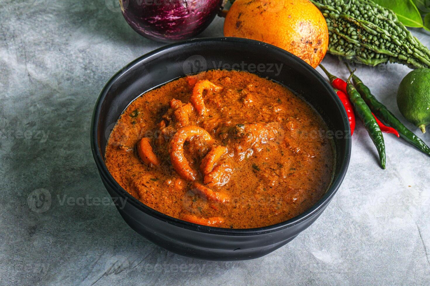 Indian cuisine - Masala with calamari photo