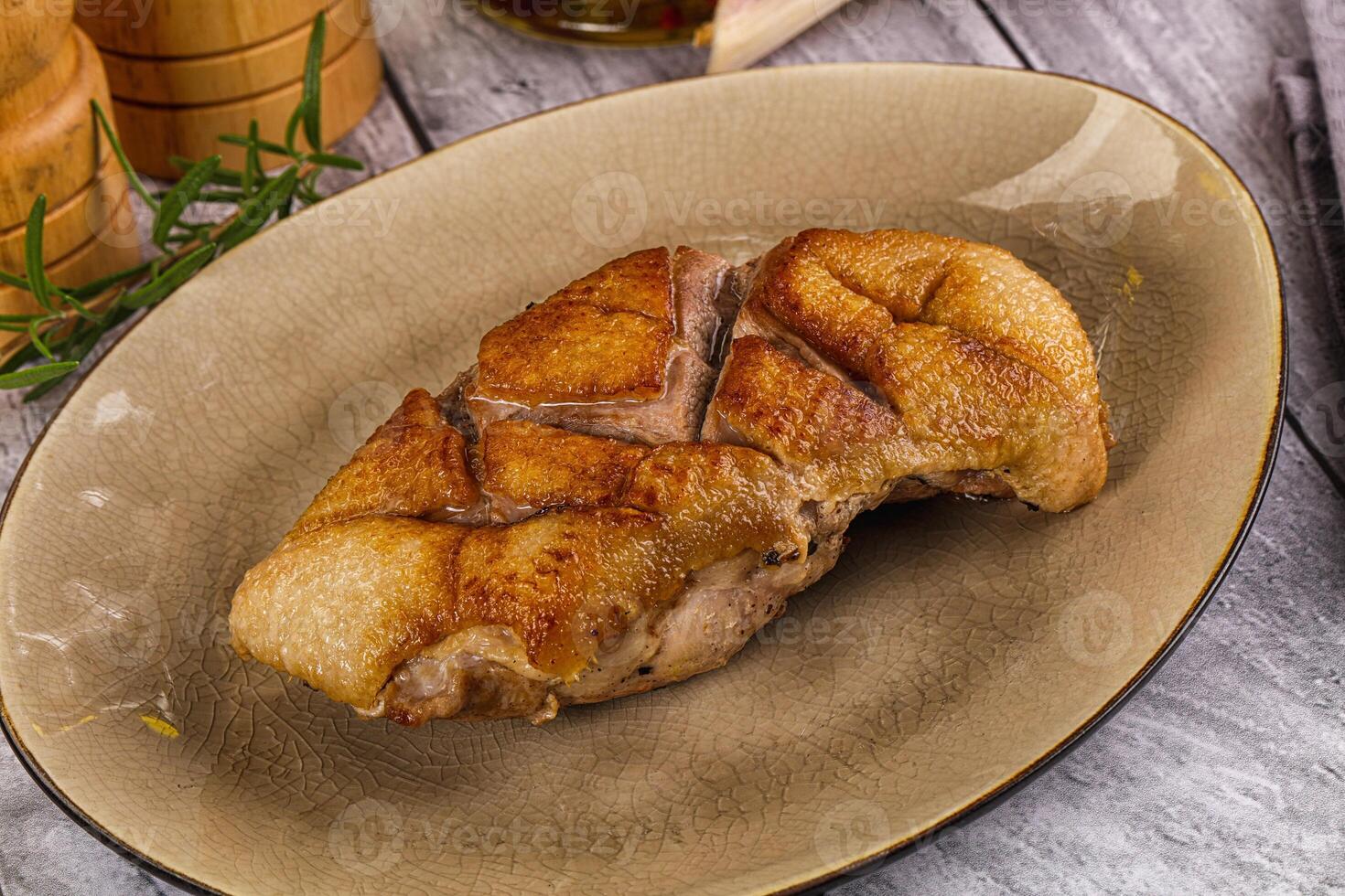 Delicous roasted duck breast fillet photo