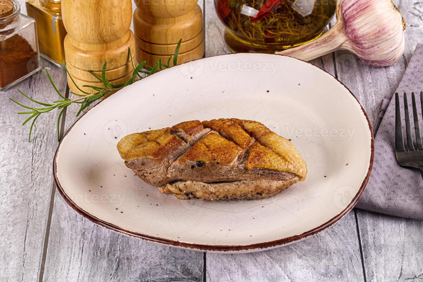 Delicous roasted duck breast fillet photo
