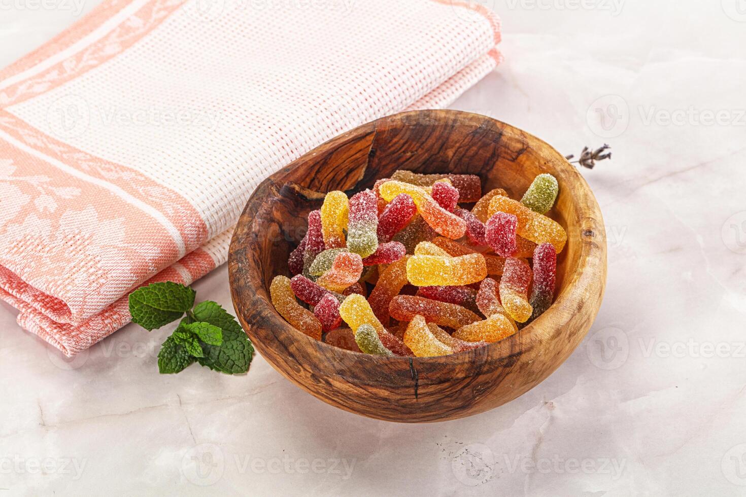 Sweet and sour marmalade worms photo