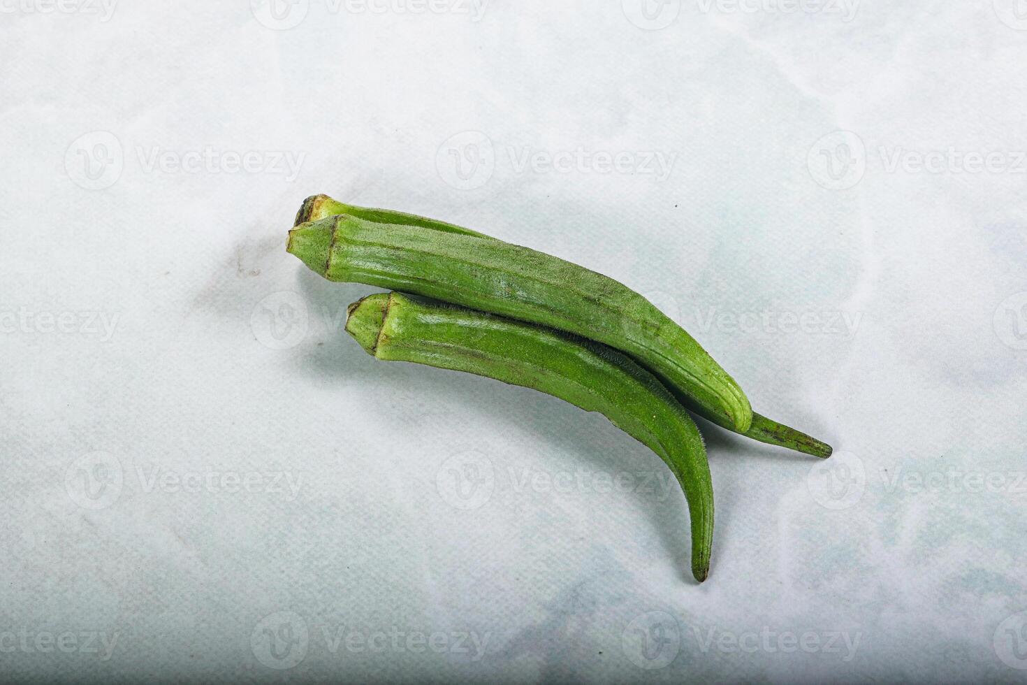Raw organic natural okra vegetable photo