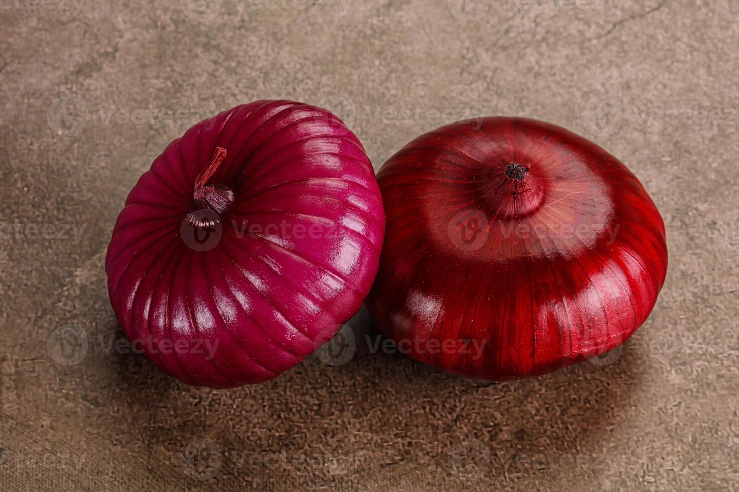 Purple raw onion for cooking photo