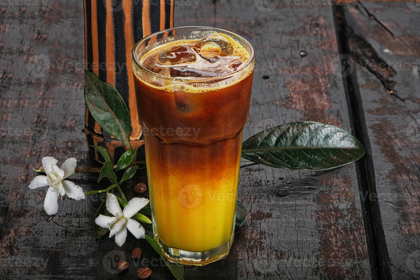 Bumble coffee with espresso and orange photo