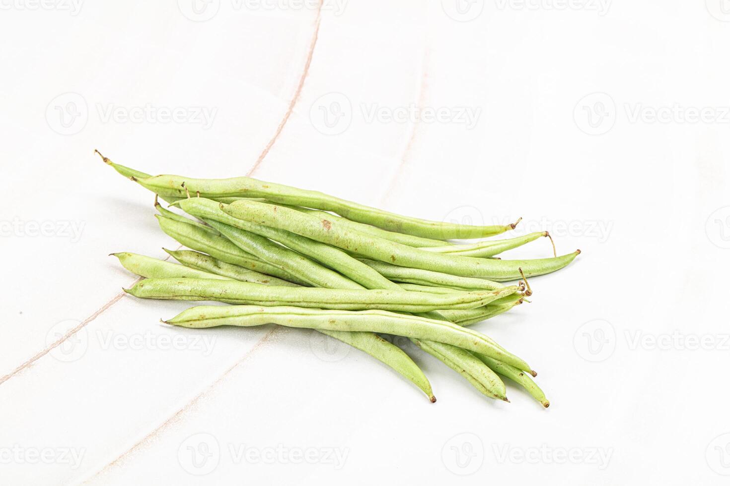 Raw fresh young green bean photo