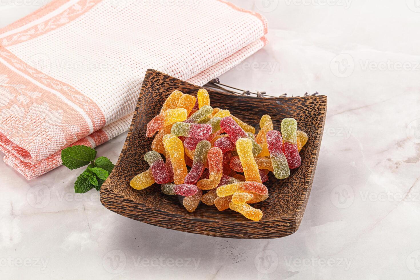 Sweet and sour marmalade worms photo