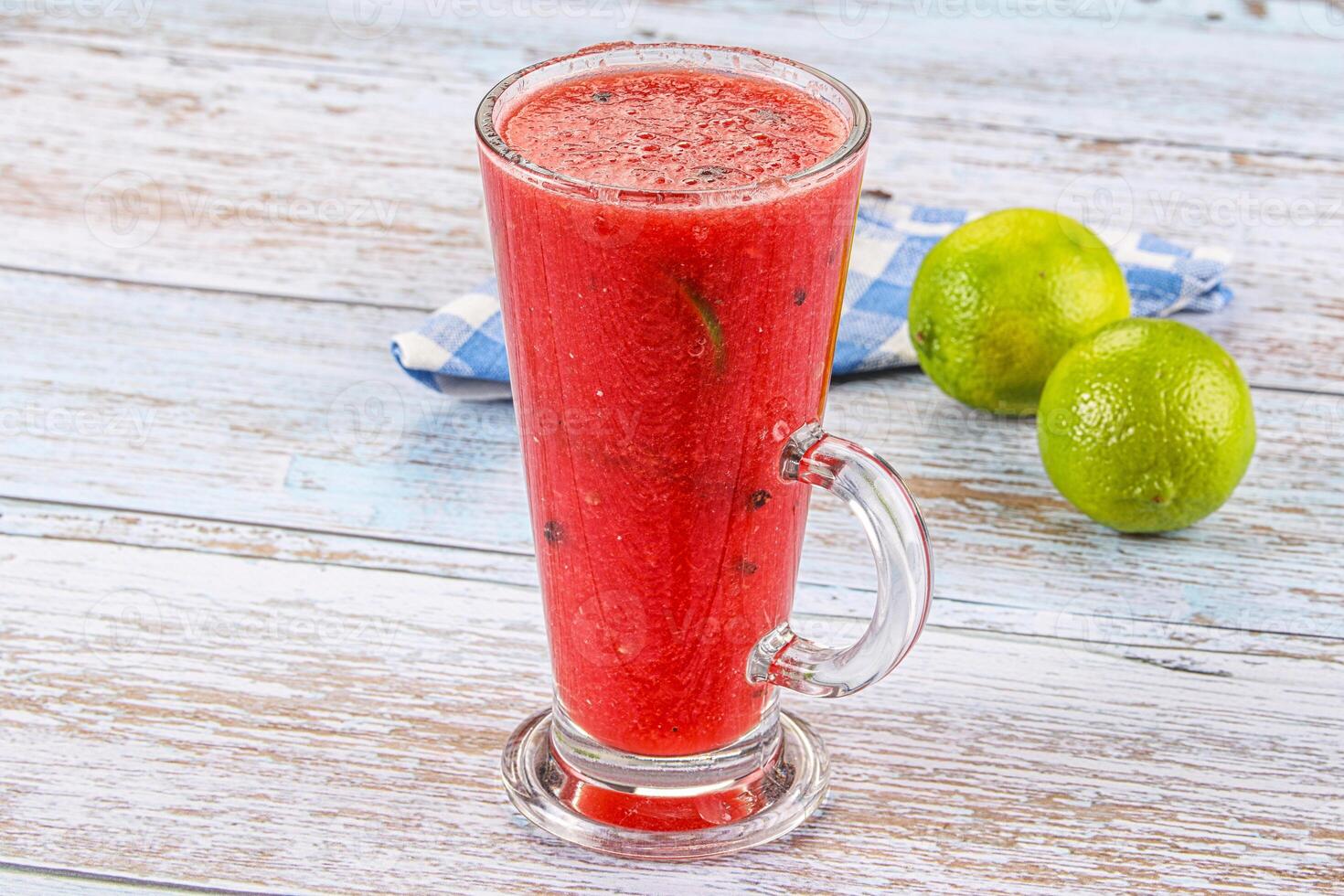 Cold and sweet Watermelon smoothie photo