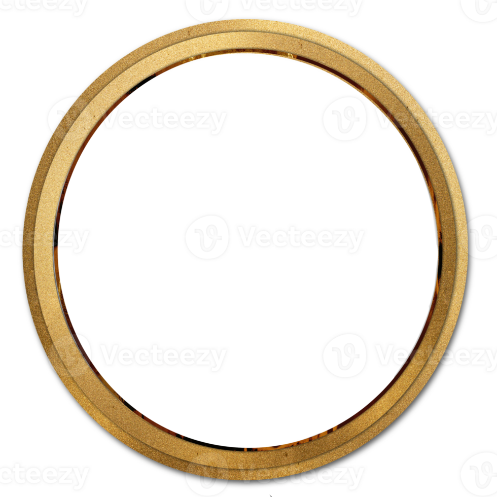 A gold ring on Transparent background png