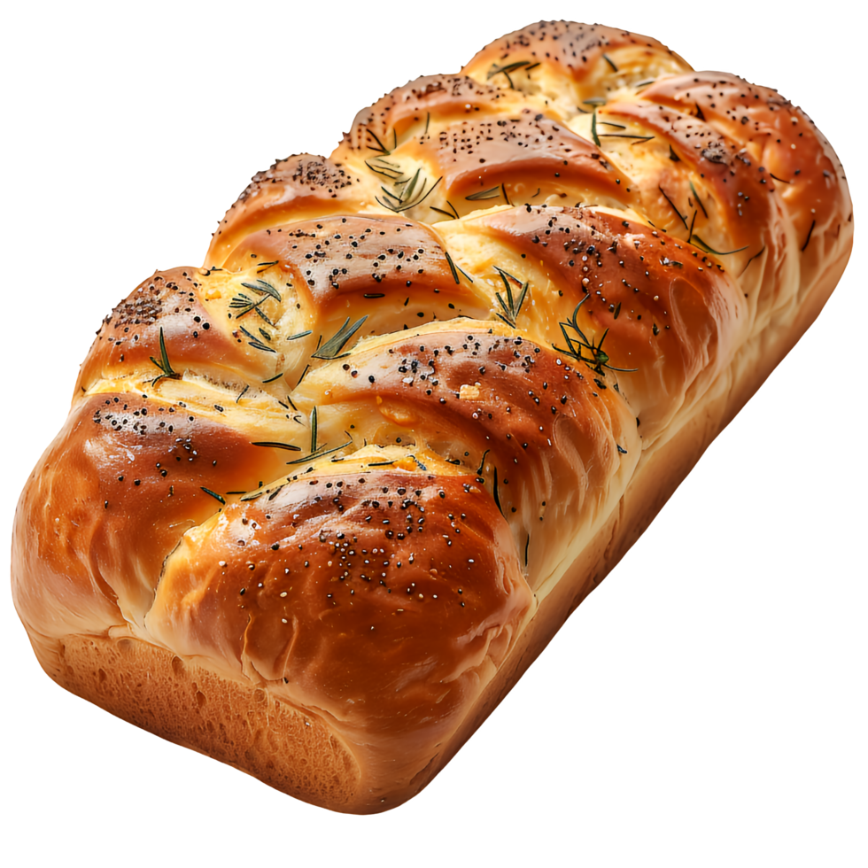 A loaf of bread with rosemary and sesame seeds png
