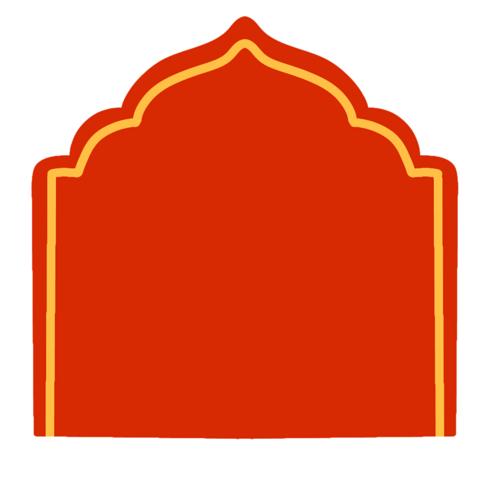red and gold arch element png