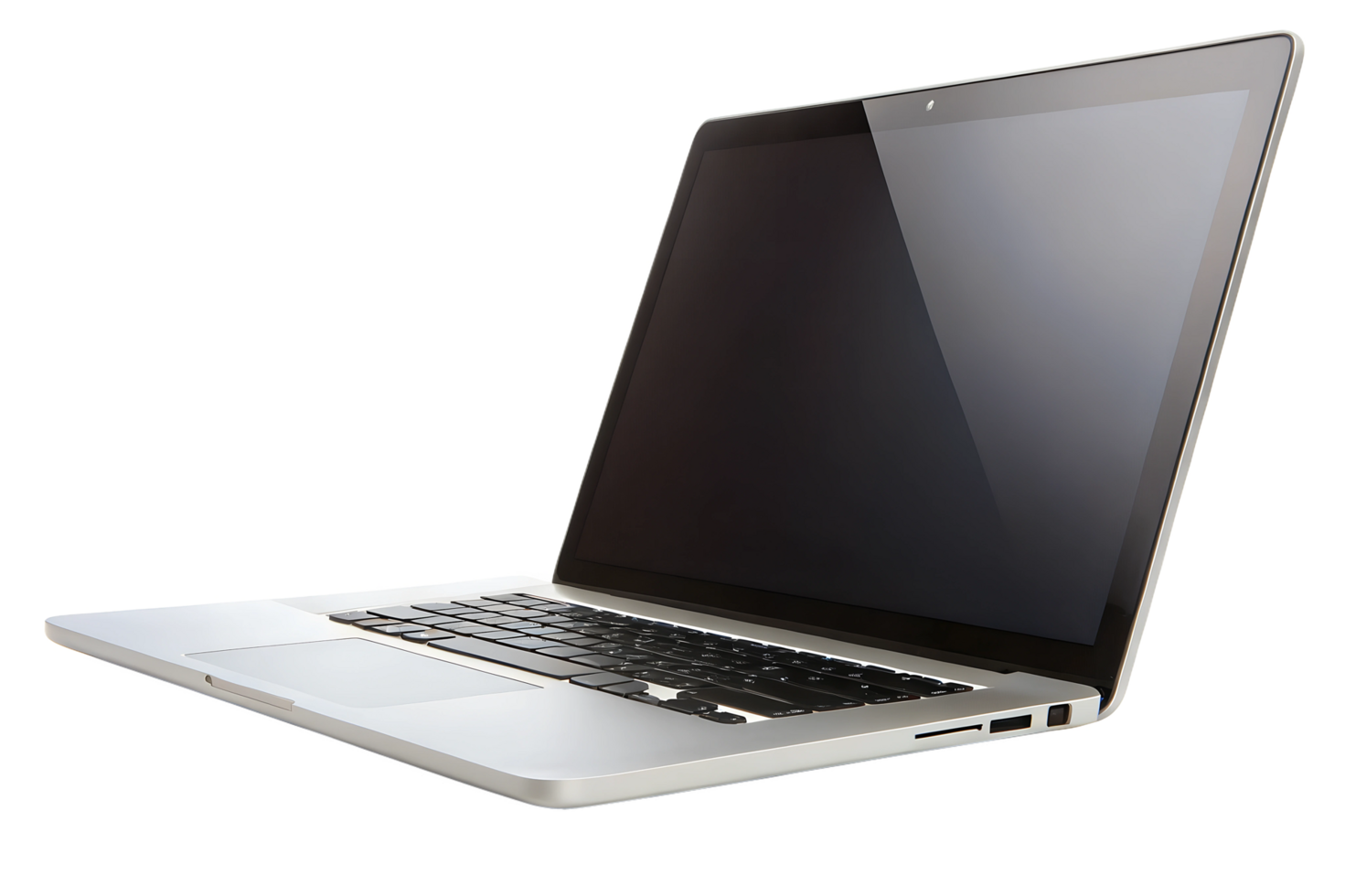 il computer portatile taccuino computer vuoto schermo lato Visualizza modello isolato ritaglio sentiero su trasparente sfondo. png