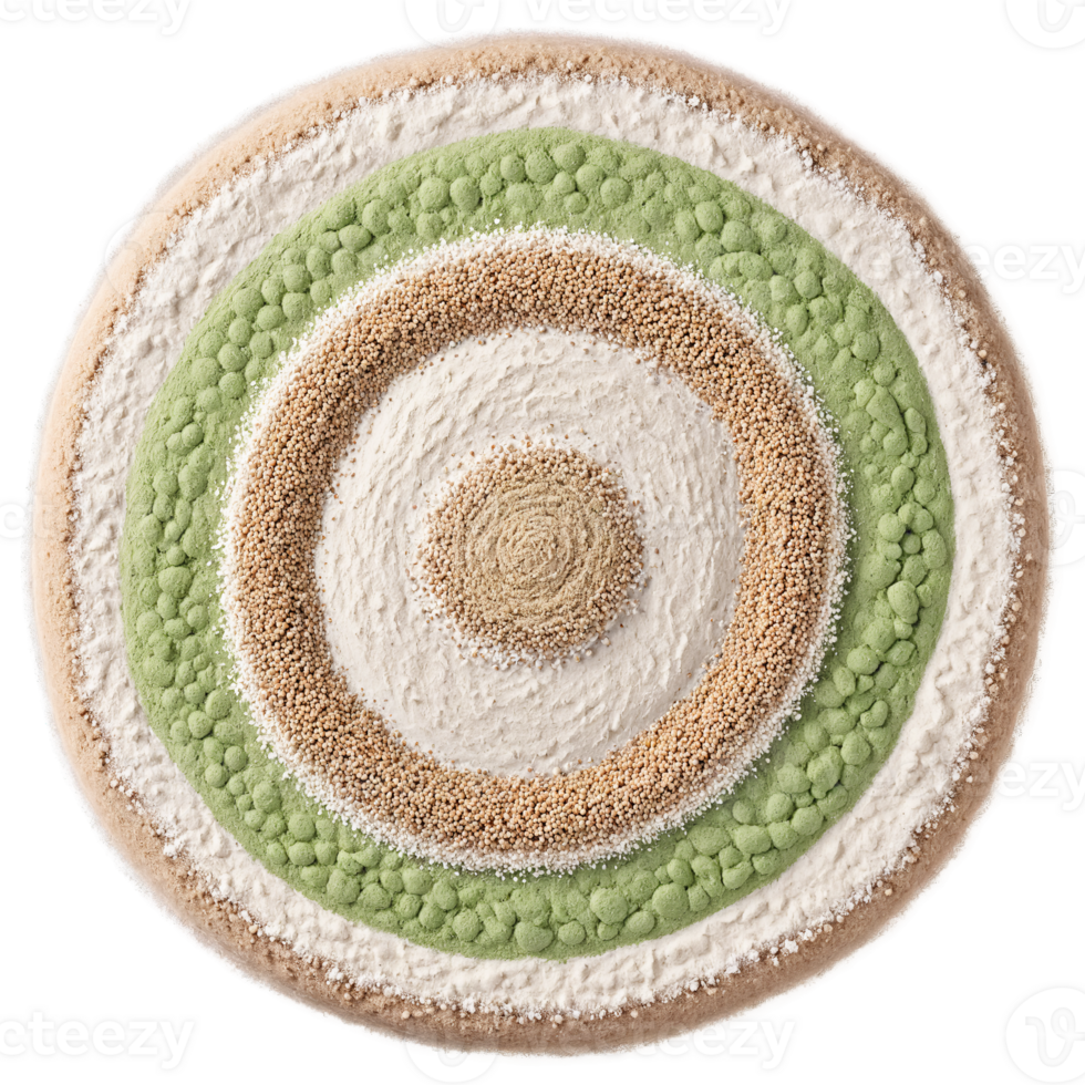 Buckwheat flour mandala a circular pattern of common buckwheat flour tartary buckwheat flour and green png