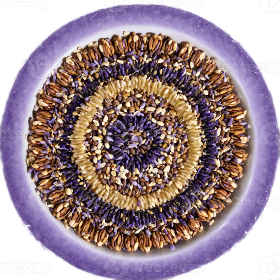 Lavender honey nut mix mandala airborne lavender and honey coated nuts Food and culinary concept png