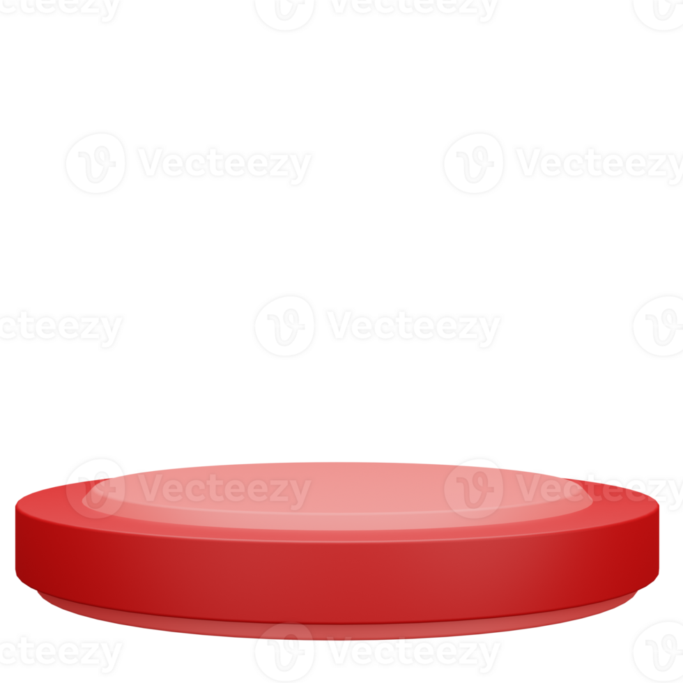 Red Circle Pedestal 3D Illustration png