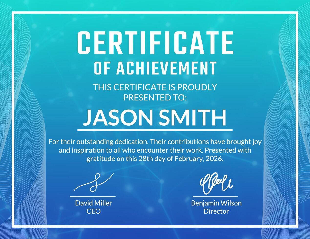 Certificate Of Achievement template