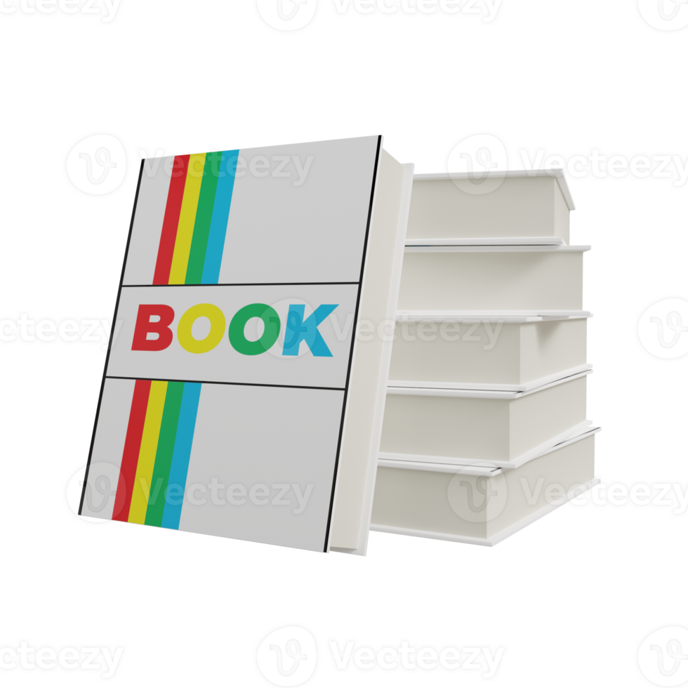 A stack of books with the word book written on it png