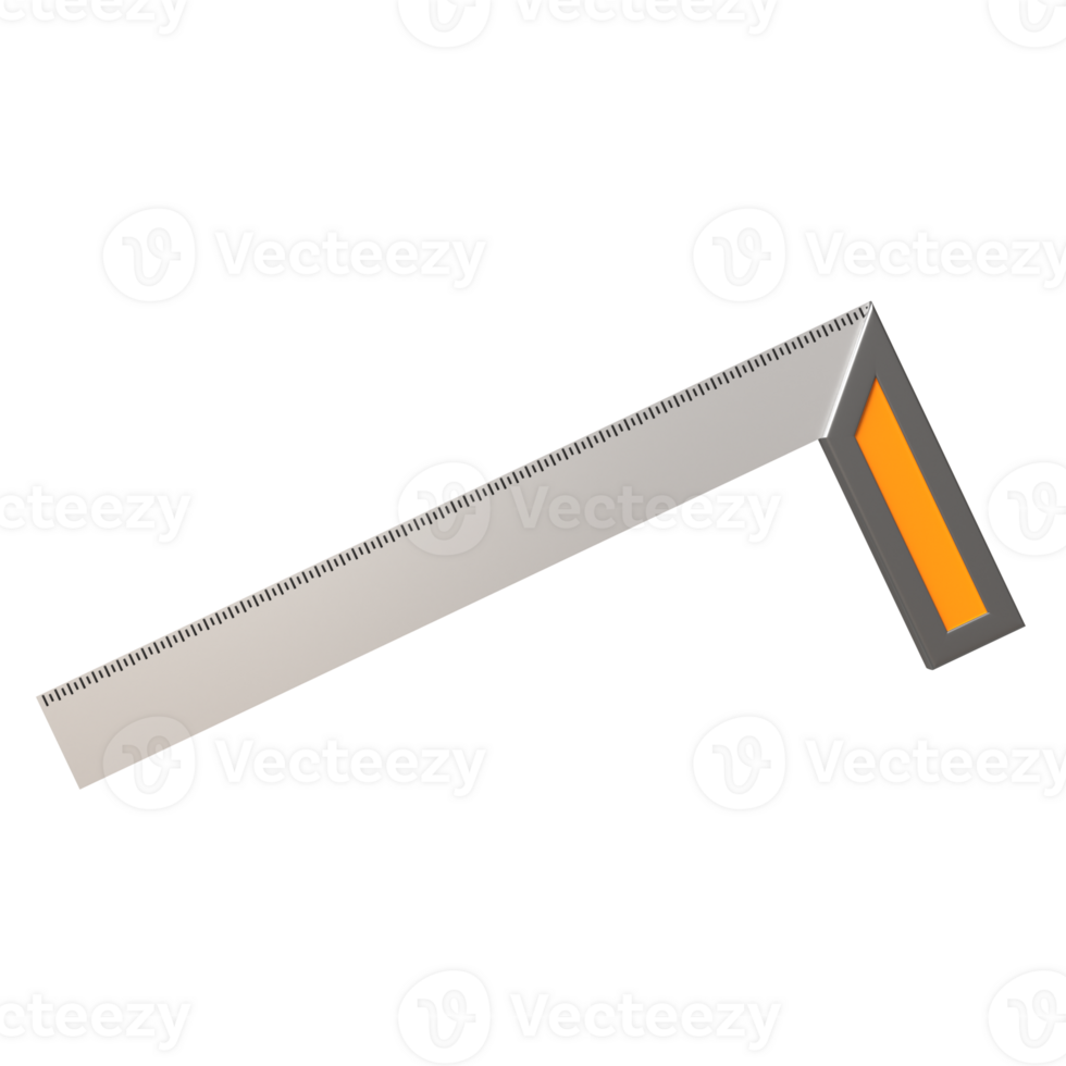 A metal ruler with an orange line on it png