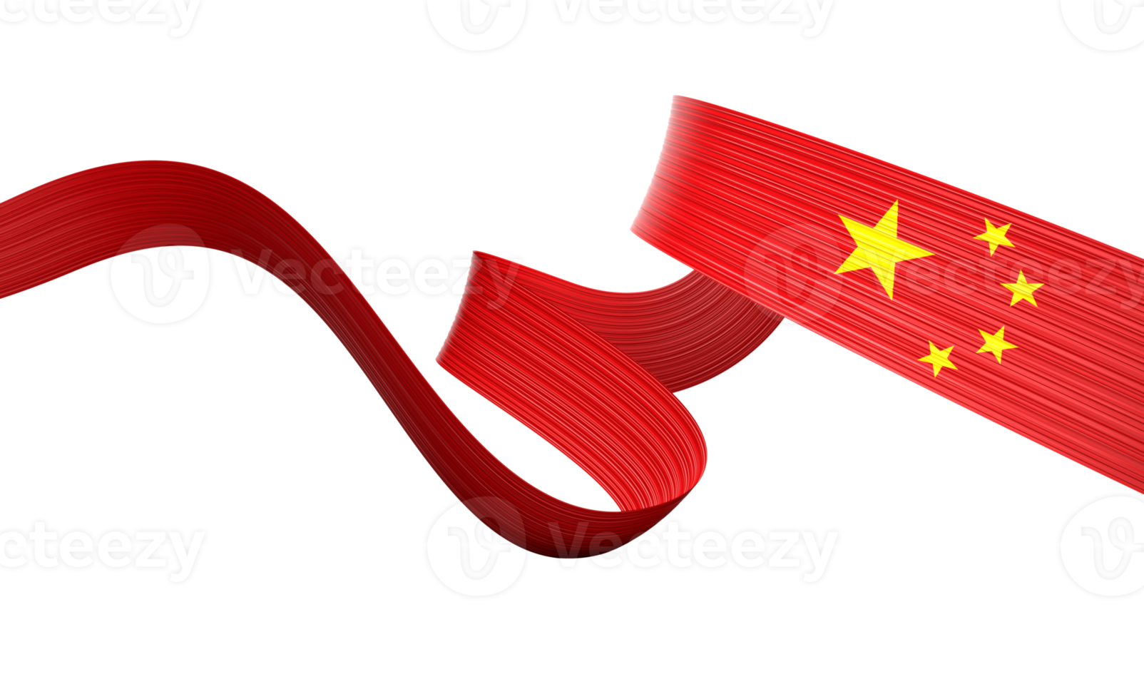 3d Flag Of China 3d Wavy Shiny China Ribbon Flag 3d Illustration png