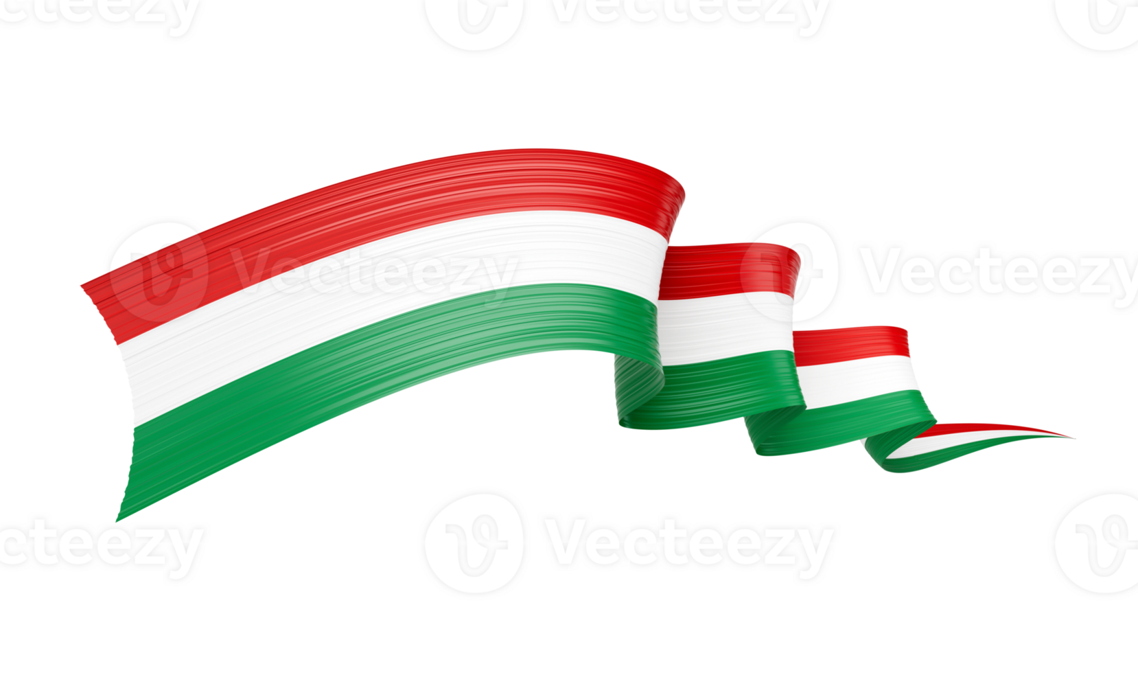 3d Flag Of Hungary 3d Shiny Waving Flag Ribbon 3d Illustration png