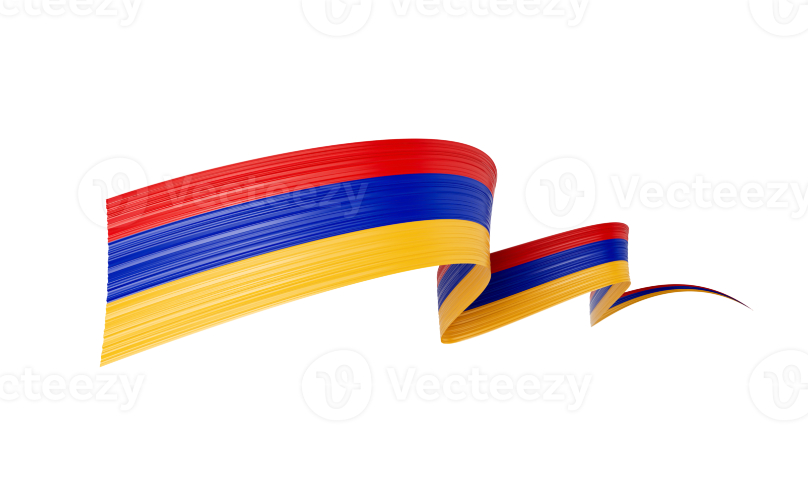 3d Flag Of Armenia 3d Wavy Shiny Armenia Ribbon 3d Illustration png