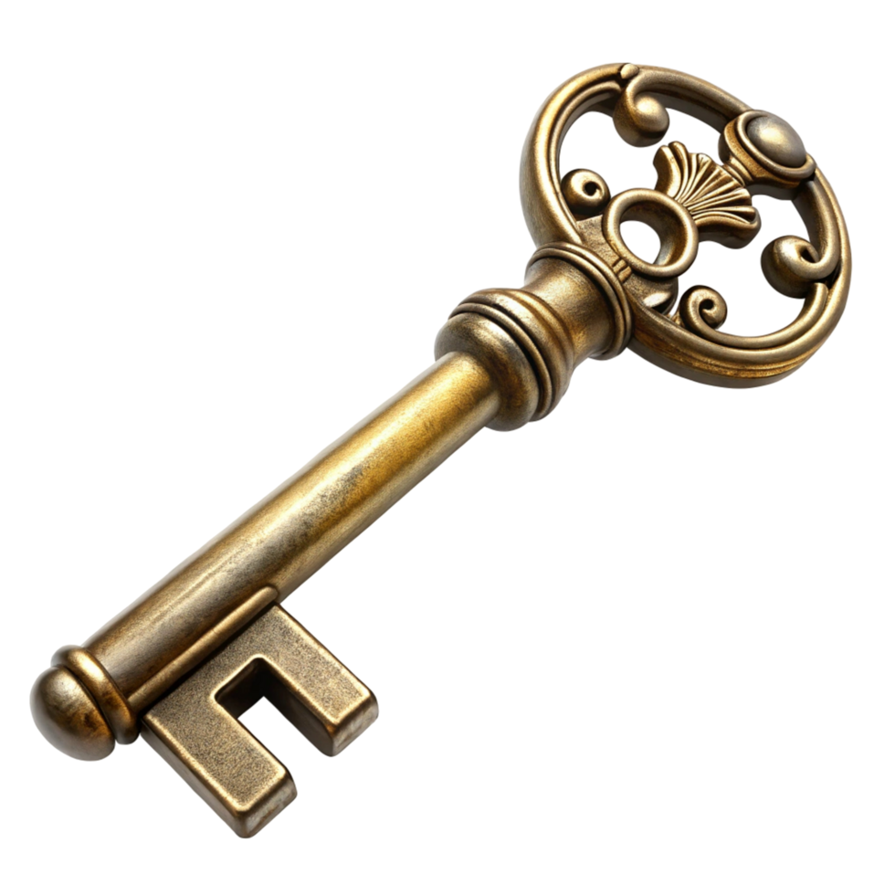 Antique Ornate Key for Decorative and Design Purposes png