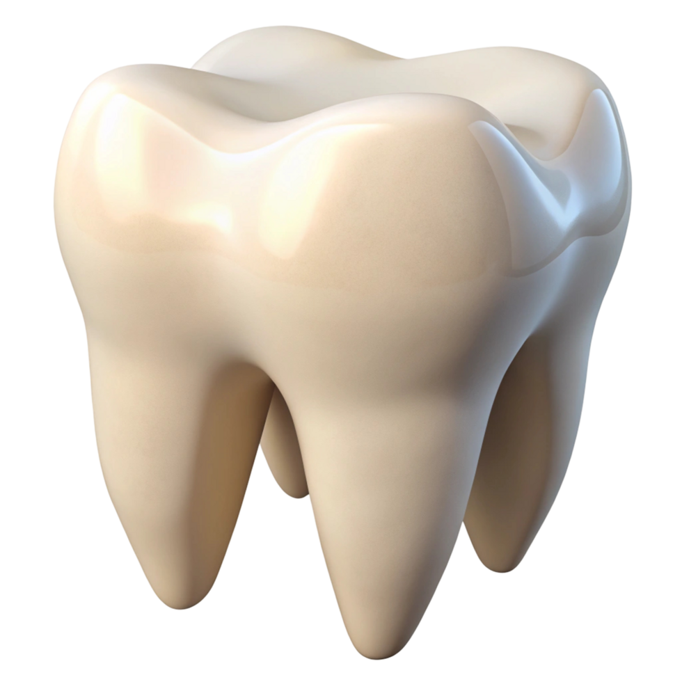 3d branco dente ilustração para dental Cuidado e higiene png