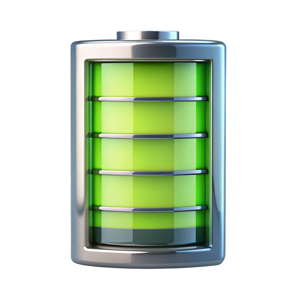 3d Full Battery Icon - Green png