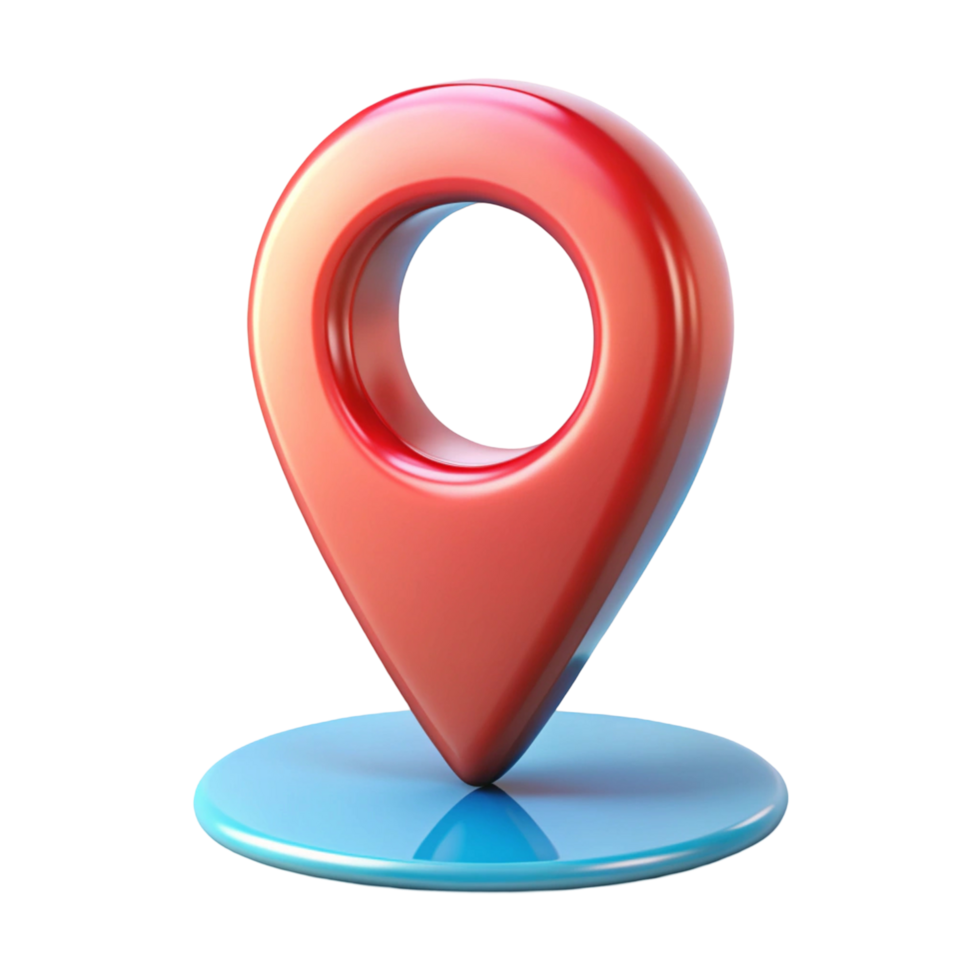3D Red Pin Icon Illustration For Location Mapping And Navigation Apps png