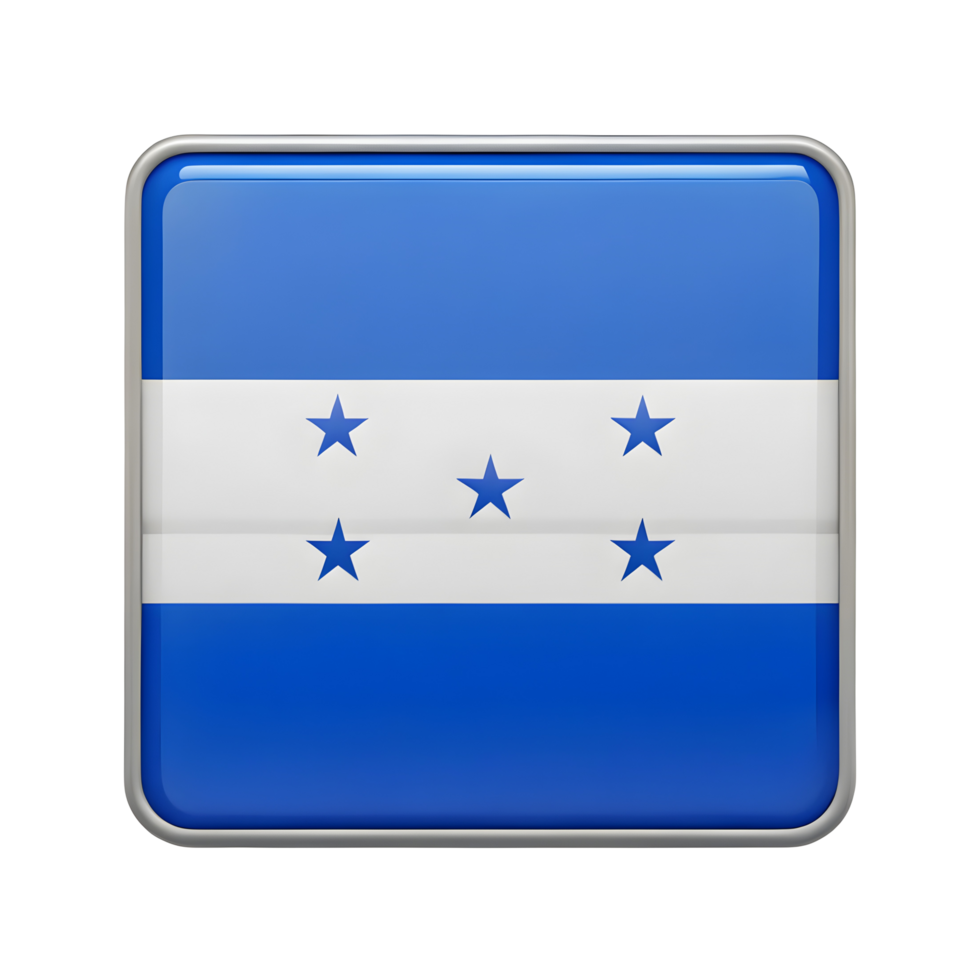 3D Rectangle Shape Icon of the Honduras Flag for Use in Graphic Design and Digital Projects png