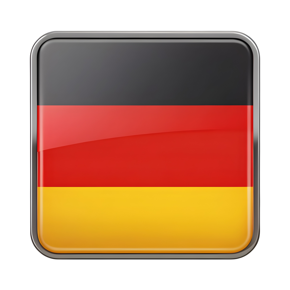 Glossy German Flag Icon for Web Design and Branding png