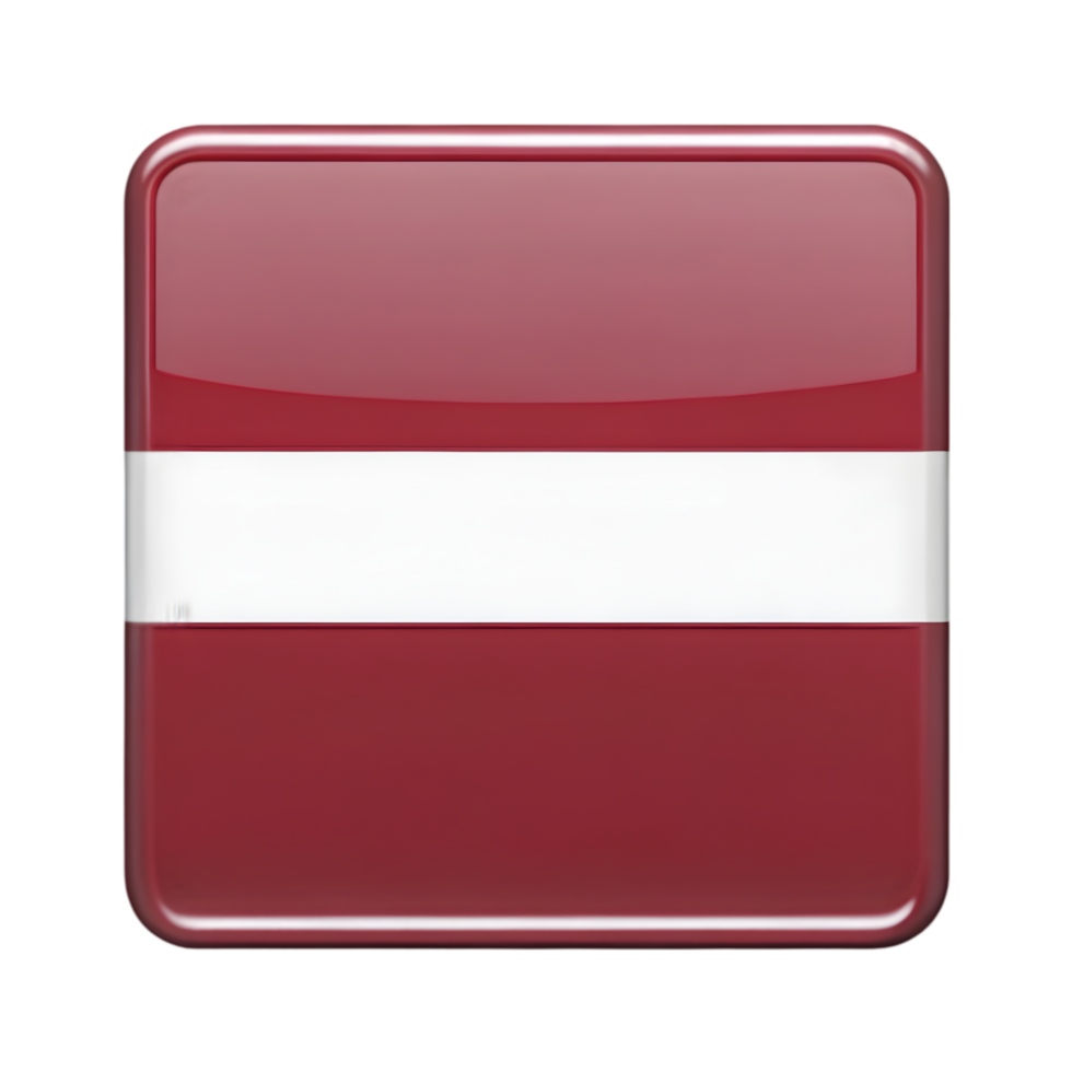 3D Latvia Flag Icon in Rectangle Shape for Creative Design and Branding Use png