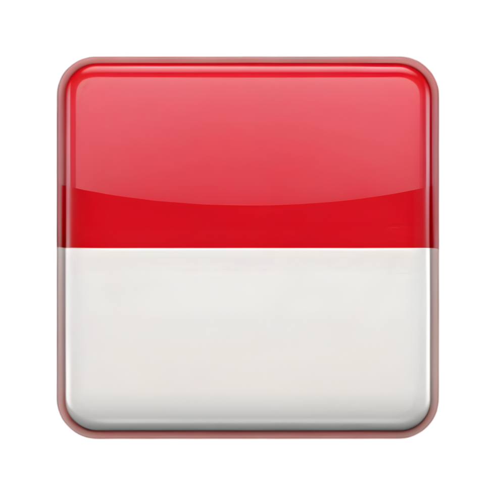 3D Monaco Flag Icon in Rectangle Shape Suitable for Various Design Purposes Including Web and Print Media png