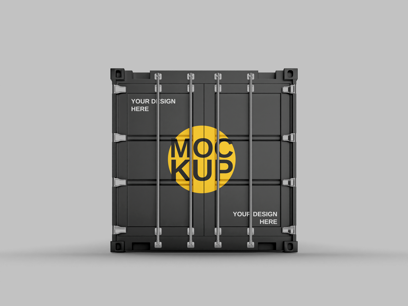 delivery container mockup psd