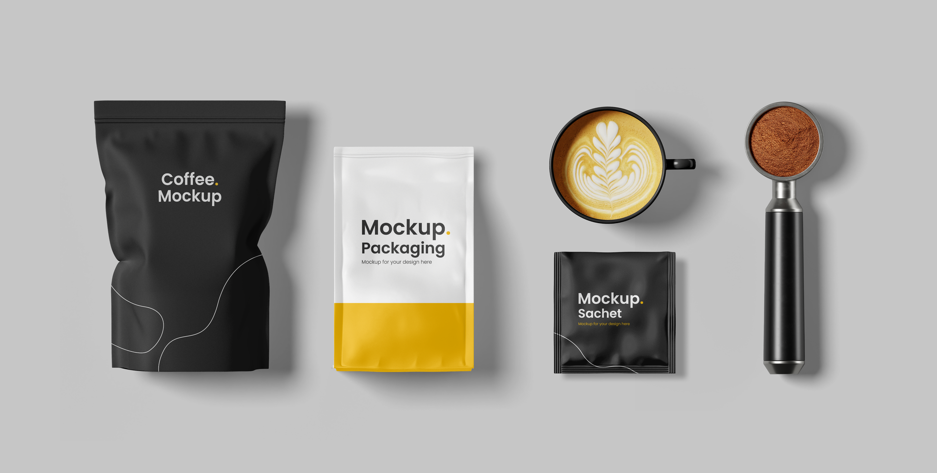 Coffee branding mockup psd