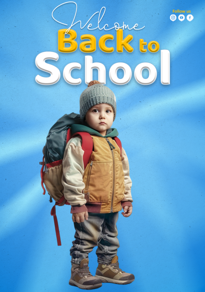 Welcome Back To School Colorful Ideas Template psd