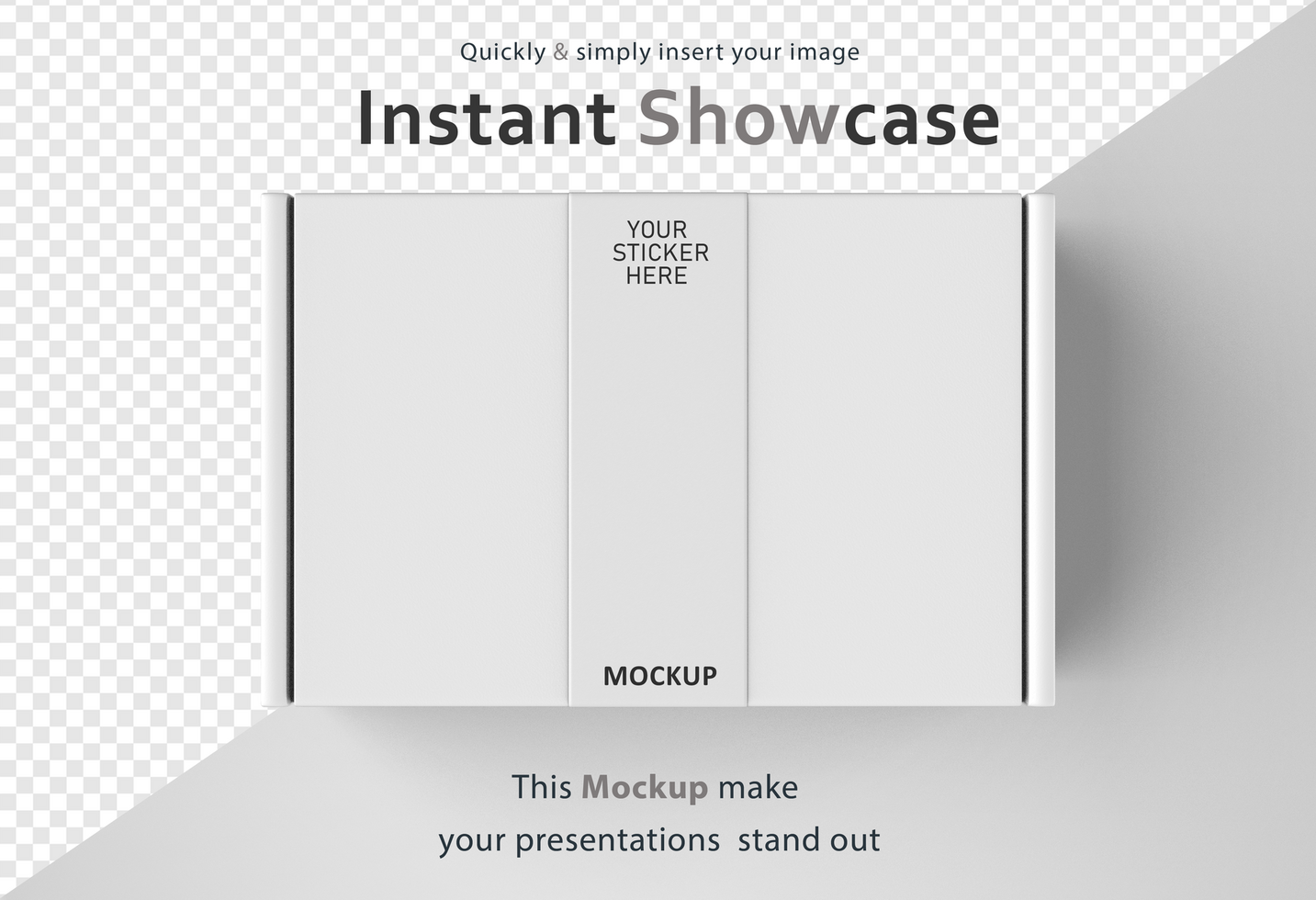 Realstic White Box Design In 3d Render psd