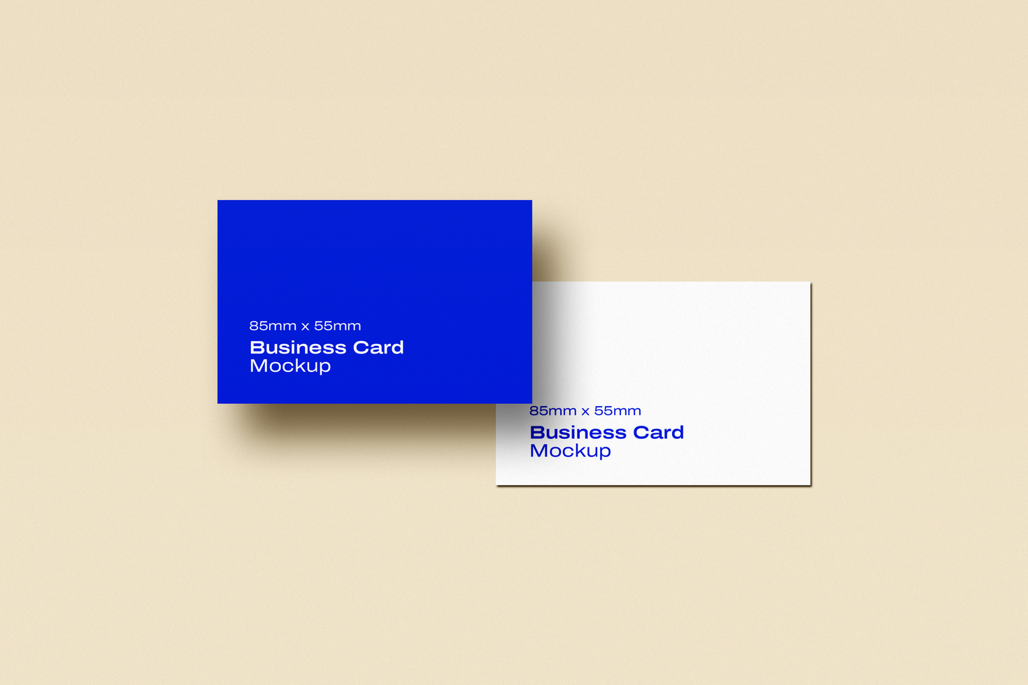 UK Size Business Card Mockup psd