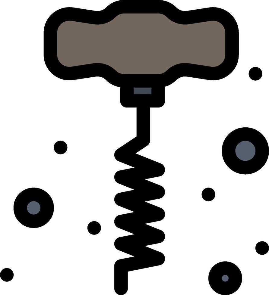 A wine corkscrew with a black handle vector