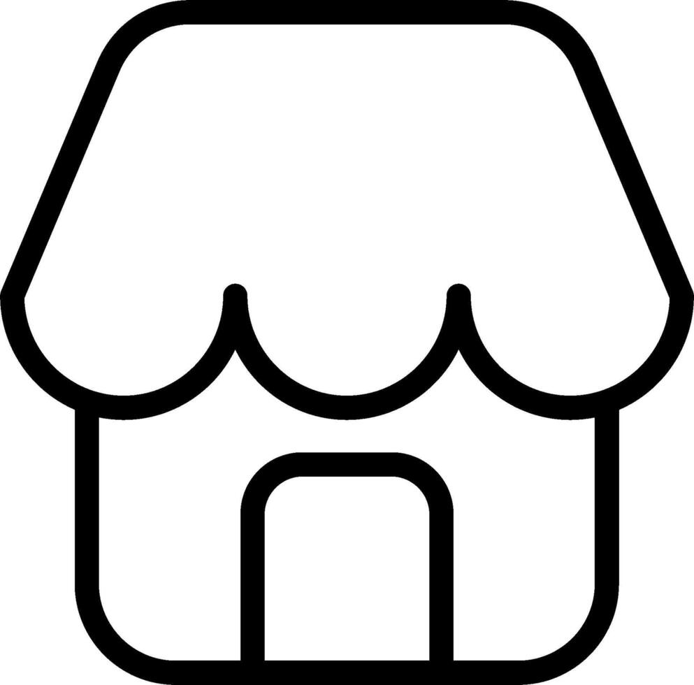 A black and white icon of a house vector
