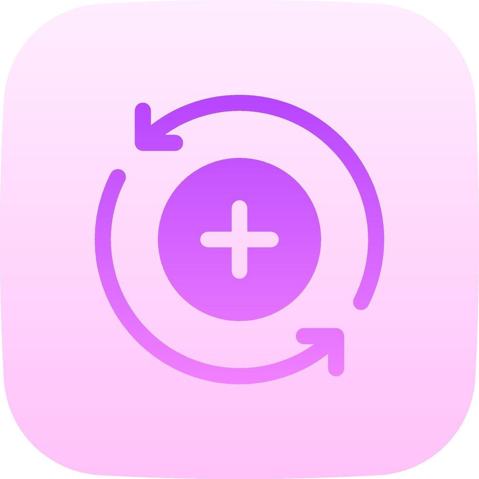 A purple icon with an arrow pointing to the right vector