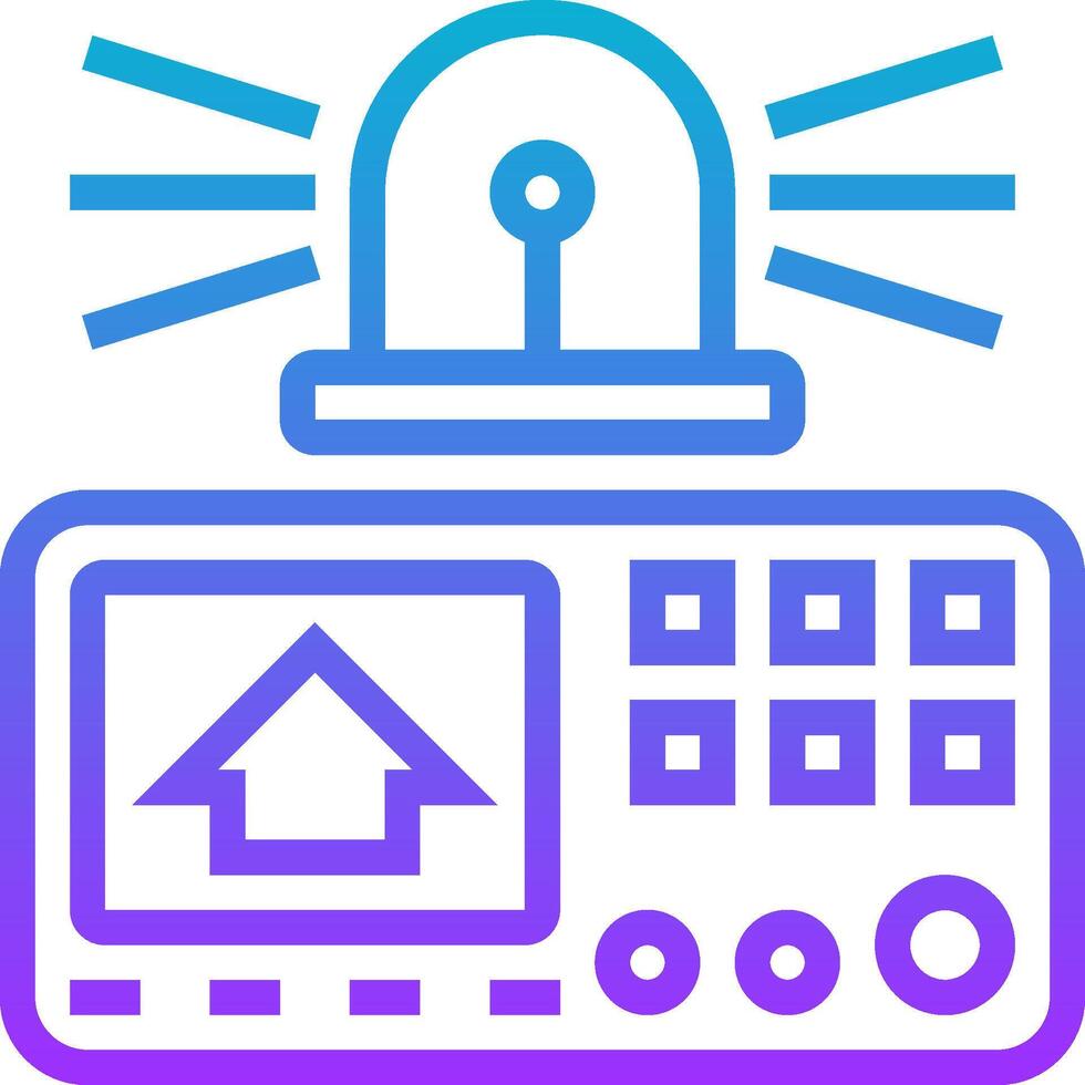 A computer with a clock and a light on it vector