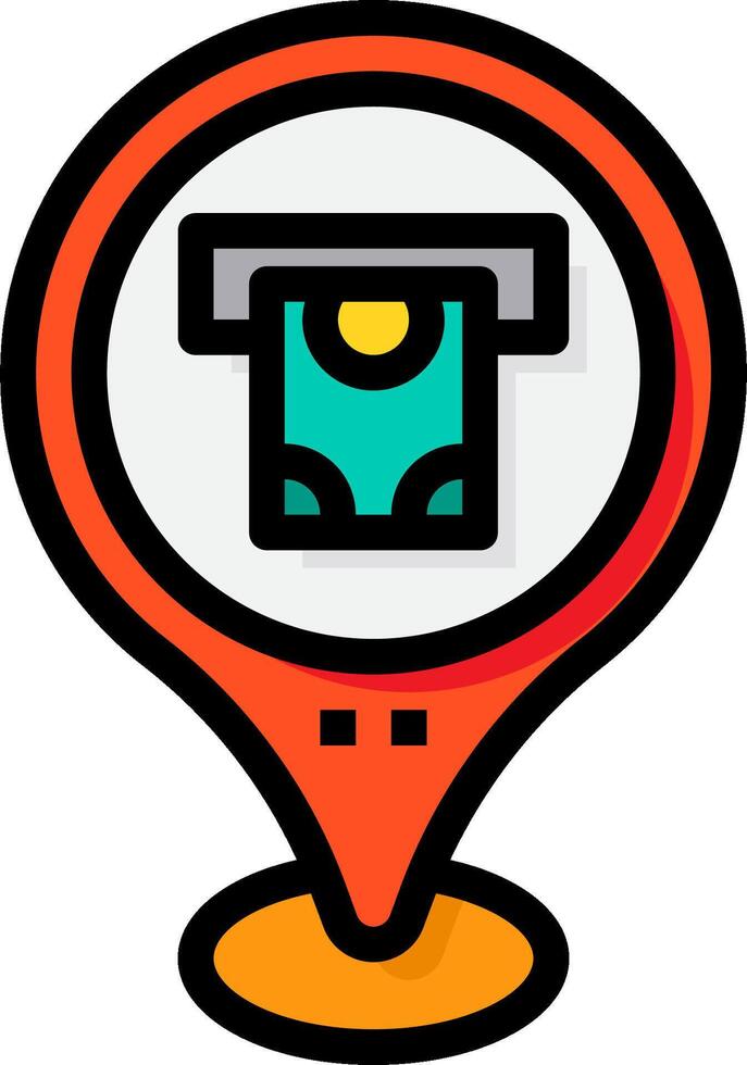 A map marker with a baby diaper on it vector