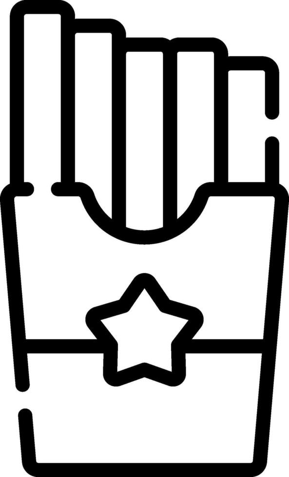 French fries icon vector