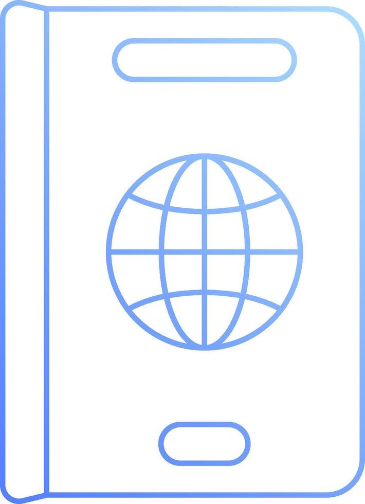 A passport with a globe on it vector