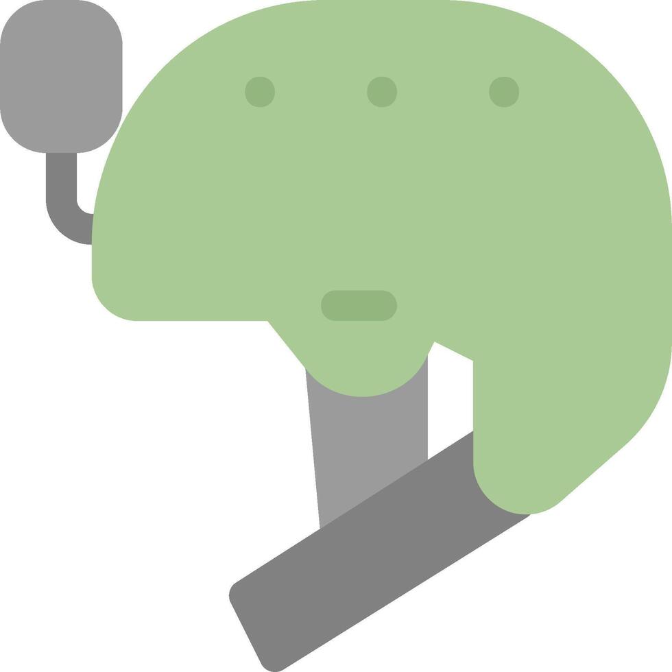 A helmet with a microphone on it vector